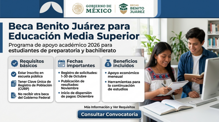 Lee más sobre el artículo Beca Benito Juárez para Educación Media Superior