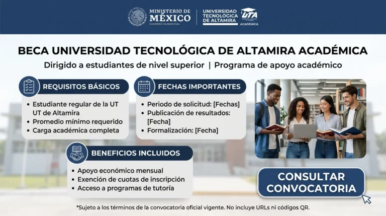 Lee más sobre el artículo Beca Universidad Tecnológica de Altamira Académica