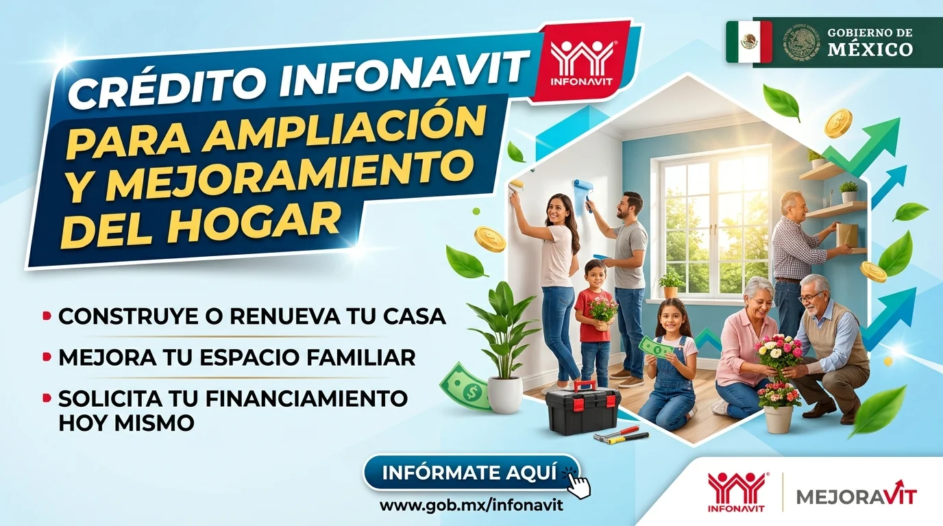 Lee más sobre el artículo Crédito Infonavit para Ampliación y Mejoramiento del Hogar